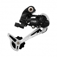 Sunrace Achterderailleur RDM91 9V Lange Kooi  - Zwart/Wit - Merk SunRace