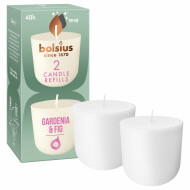 Bolsius Gardenia & Fig Candle Refills - 48u Brandduur - 2 Stuks - Merk Bolsius - Aantal branduren 48u