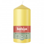 Bolsius Stompenkaars - 33u Brandduur - Ø58mm - 12cm - Sunny Yellow - Merk Bolsius - Kleur Geel - Aantal branduren 33u - Geur Ongeparfumeerd