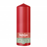 Bolsius Stompenkaars - 75u Brandduur - Ø68mm - 20cm - Delicate Red - Merk Bolsius - Aantal branduren 75u - Geur Ongeparfumeerd - Kleur Rood