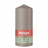 Bolsius Stompenkaars - 43u Brandduur - Ø68mm - 13cm - Light Taupe - Merk Bolsius - Aantal branduren 43u - Kleur Taupe - Geur Ongeparfumeerd