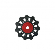 Sunrace Derailleurwieltjes Sp856 - 11T - Zwart/Rood - 2 Stuks - Merk SunRace