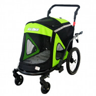 AxBike Trailer voor Honden - Max 40kg - Zwart/Groen