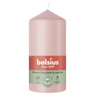 Bolsius Stompenkaars - 33u Brandduur - Ø58mm - 12cm - Misty Pink - Merk Bolsius - Kleur Roze - Aantal branduren 33u - Geur Ongeparfumeerd