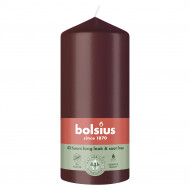 Bolsius Stompenkaars - 43u Brandduur - Ø68mm - 13cm - Velvet Red - Merk Bolsius - Kleur Rood - Aantal branduren 43u - Geur Ongeparfumeerd