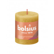 Bolsius Rustiek Stompkaars - 35u Brandduur - Ø68mm - H8cm - Honeycomb Yellow - Merk Bolsius - Kleur Geel - Aantal branduren 35u - Geur Ongeparfumeerd
