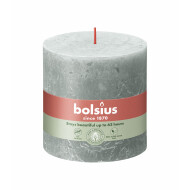 Bolsius Rustiek Stompkaars - 62u Brandduur - Ø100mm - H10cm - Jade Green - Merk Bolsius - Aantal branduren 62u - Kleur Groen - Geur Ongeparfumeerd