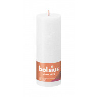 Bolsius Rustiek Stompkaars - 35u Brandduur - Ø70mm - H19cm - Cloudy White - Merk Bolsius - Geur Ongeparfumeerd - Aantal branduren 35u - Kleur Wit