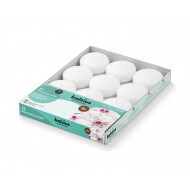 Bolsius Maxi Drijfkaarsen - 8u Brandduur - Ø77mm - H2,9cm - Wit - 12 Stuks - Merk Bolsius - Aantal branduren 8u