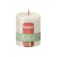 Bolsius Rustiek Stompkaars - 35u Brandduur - Ø68mm - H8cm - Summer Ivory - Merk Bolsius - Kleur Wit - Aantal branduren 35u - Geur Ongeparfumeerd