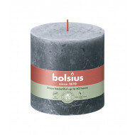 Bolsius Rustiek Stompkaars - 62u Brandduur - Ø100mm - H10cm - Slate Blue - Merk Bolsius - Geur Ongeparfumeerd - Aantal branduren 62u - Kleur Donkerblauw