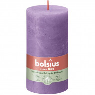 Bolsius Rustiek Stompkaars - 60u Brandduur - Ø68mm - H13cm - Vibrant Violet - Merk Bolsius - Kleur Paars - Geur Ongeparfumeerd - Aantal branduren 60u