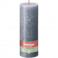Bolsius Rustiek Stompkaars - 35u Brandduur - Ø70mm - H19cm - Slate Blue - Merk Bolsius - Aantal branduren 35u - Geur Ongeparfumeerd - Kleur Donkerblauw