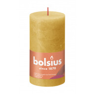 Bolsius Rustiek Stompkaars - 60u Brandduur - Ø68mm - H13cm - Honeycomb Yellow - Merk Bolsius - Kleur Geel - Geur Ongeparfumeerd - Aantal branduren 60u