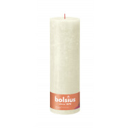 Bolsius Rustiek Stompkaars - 200u Brandduur - Ø100mm - H30cm - Soft Pearl - Merk Bolsius - Geur Ongeparfumeerd - Kleur Parel - Aantal branduren 200u