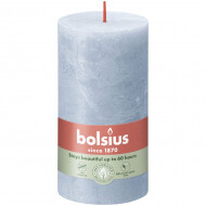 Bolsius Rustiek Stompkaars - 60u Brandduur - Ø68mm - H13cm - Sky Blue - Merk Bolsius - Kleur Sky blauw - Geur Ongeparfumeerd - Aantal branduren 60u