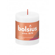 Bolsius Rustiek Stompkaars - 35u Brandduur - Ø68mm - H8cm - Cloudy White - Merk Bolsius - Aantal branduren 35u - Kleur Wit - Geur Ongeparfumeerd