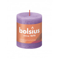 Bolsius Rustiek Stompkaars - 35u Brandduur - Ø68mm - H8cm - Vibrant Violet - Merk Bolsius - Aantal branduren 35u - Geur Ongeparfumeerd - Kleur Paars