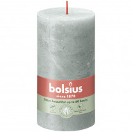 Bolsius Rustiek Stompkaars - 60u Brandduur - Ø68mm - H13cm - Jade Green - Merk Bolsius - Kleur Groen - Aantal branduren 60u - Geur Ongeparfumeerd