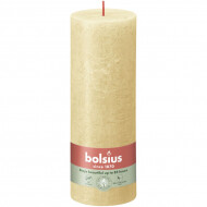 Bolsius Rustiek Stompkaars - 35u Brandduur - Ø70mm - H19cm - Oat Beige - Merk Bolsius - Kleur Beige - Geur Ongeparfumeerd - Aantal branduren 35u