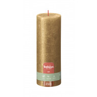 Bolsius Rustiek Stompkaars - 85u Brandduur - Ø70mm - H19cm - Summer Gold - Merk Bolsius - Kleur Goud - Aantal branduren 85u - Geur Ongeparfumeerd