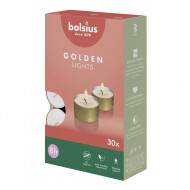 Bolsius Theelichten - 8u Brandduur - Ø40mm - Goud - 30 Stuks - Merk Bolsius - Aantal branduren 8u