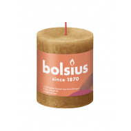 Bolsius Rustiek Stompkaars - 35u Brandduur - Ø68mm - H8cm - Spice Brown - Merk Bolsius - Aantal branduren 35u - Geur Ongeparfumeerd - Kleur Bruin