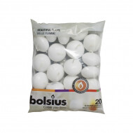 Bolsius Drijfkaarsen - 4,5u Brandduur - Ø45mm - Wit - 20 Stuks - Merk Bolsius - Geur Ongeparfumeerd - Aantal branduren 4,5u - Kleur Wit