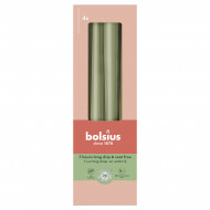 Bolsius Gotische Kaarsen - 20u Brandduur - Ø24mm - H15cm - Fresh Olive - 4 Stuks - Merk Bolsius - Kleur Groen - Geur Ongeparfumeerd - Aantal branduren 20u