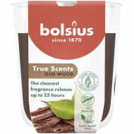 Bolsius True Scents Geurglas - 80/73 - Oud Wood - Merk Bolsius - Kleur Bruin - Geur Oud Hout - Aantal branduren 25u