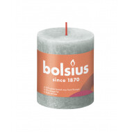 Bolsius Rustiek Stompkaars - 35u Brandduur - Ø68mm - H8cm - Jade Green - Merk Bolsius - Kleur Groen - Aantal branduren 35u - Geur Ongeparfumeerd