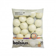 Bolsius Drijfkaarsen - 4,5u Brandduur - Ø30mm - H4,5cm - Ivoor - 20 Stuks - Merk Bolsius - Geur Ongeparfumeerd - Aantal branduren 4,5u - Kleur Ivoor