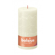 Bolsius Rustiek Stompkaars - 125u Brandduur - Ø100mm - H20cm - Soft Pearl - Merk Bolsius - Aantal branduren 125u - Kleur Parel - Geur Ongeparfumeerd