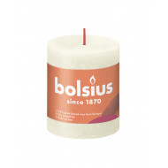 Bolsius Rustiek Stompkaars - 35u Brandduur - Ø68mm - H8cm - Soft Pearl - Merk Bolsius - Geur Ongeparfumeerd - Aantal branduren 35u - Kleur Parel