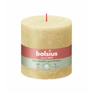 Bolsius Rustiek Stompkaars - 62u Brandduur - Ø100mm - H10cm - Oat Beige - Merk Bolsius - Aantal branduren 62u - Kleur Beige - Geur Ongeparfumeerd