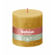 Bolsius Rustiek Stompkaars - 62u Brandduur - Ø100mm - H10cm - Honeycomb Yellow - Merk Bolsius - Kleur Geel - Geur Ongeparfumeerd - Aantal branduren 62u