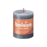 Bolsius Rustiek Stompkaars - 35u Brandduur - Ø68mm - H8cm - Slate Blue - Merk Bolsius - Aantal branduren 35u - Kleur Donkerblauw - Geur Ongeparfumeerd