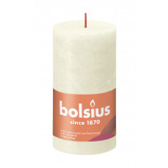 Bolsius Rustiek Stompkaars - 60u Brandduur - Ø68mm - H13cm - Soft Pearl - Merk Bolsius - Geur Ongeparfumeerd - Aantal branduren 60u - Kleur Parel