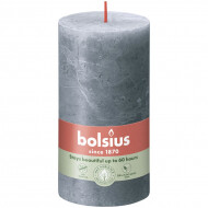 Bolsius Rustiek Stompkaars - 60u Brandduur - Ø68mm - H13cm - Slate Blue - Merk Bolsius - Kleur Donkerblauw - Aantal branduren 60u - Geur Ongeparfumeerd