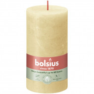 Bolsius Rustiek Stompkaars - 60u Brandduur - Ø68mm - H13cm - Oat Beige - Merk Bolsius - Aantal branduren 60u - Kleur Beige - Geur Ongeparfumeerd