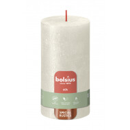 Bolsius Rustiek Stompkaars - 60u Brandduur - Ø70mm - H13cm - Summer Ivory - Merk Bolsius - Aantal branduren 60u
