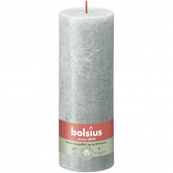 Bolsius Rustiek Stompkaars - 35u Brandduur - Ø70mm - H19cm - Jade Green - Merk Bolsius - Kleur Groen - Aantal branduren 35u - Geur Ongeparfumeerd