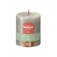 Bolsius Rustiek Stompkaars - 35u Brandduur - Ø68mm - H8cm - Summer Champagne - Merk Bolsius - Kleur Champagne - Geur Ongeparfumeerd - Aantal branduren 35u