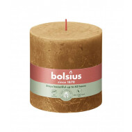 Bolsius Rustiek Stompkaars - 62u Brandduur - Ø100mm - H10cm - Spice Brown - Merk Bolsius - Aantal branduren 62u - Kleur Bruin - Geur Ongeparfumeerd