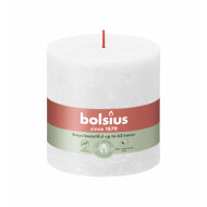Bolsius Rustiek Stompkaars - 62u Brandduur - Ø100mm - H10cm - Cloudy White - Merk Bolsius - Kleur Wit - Aantal branduren 62u - Geur Ongeparfumeerd