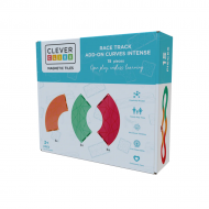 Cleverclixx Race Track Add-On Curves Intense Magnetische Tegels Extra Bochten - 15 stuks - Merk Cleverclixx - Leeftijd 3 t/m 6 jaar