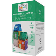 Cleverclixx Brick Tiles Pack Intense Magnetische Tegels Bouwset - 16 stuks - Merk Cleverclixx - Leeftijd vanaf 3 jaar