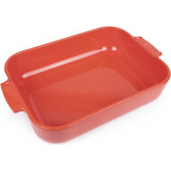 Peugeot Appolia Rechthoekige Ovenschaal - 3,7L - 36x7,5x23,6cm - Keramiek - Rood - Merk Peugeot Saveurs - Kleur Rood - Materiaal Keramiek