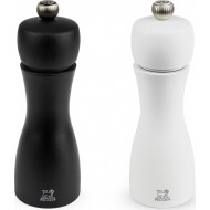 Peugeot Tahiti Duo Moulin à Poivre/Sel - Manuel - Bois - Blanc/Noir - Marque Peugeot Saveurs