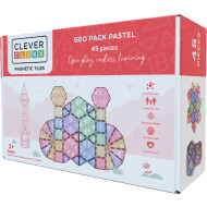 Cleverclixx Geo Pack Pastel Magnetische Tegels Bouwset - 45 stuks - Merk Cleverclixx - Leeftijd 3 t/m 6 jaar